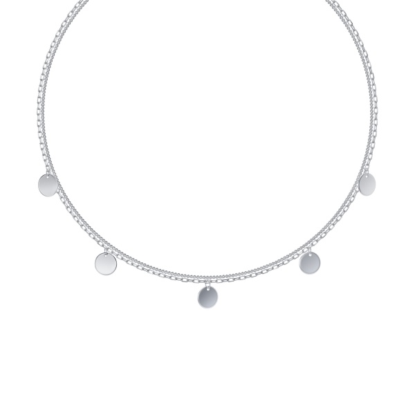 Браслет из серебра, плетение «Гурмета + Форцатина рада с дисками»